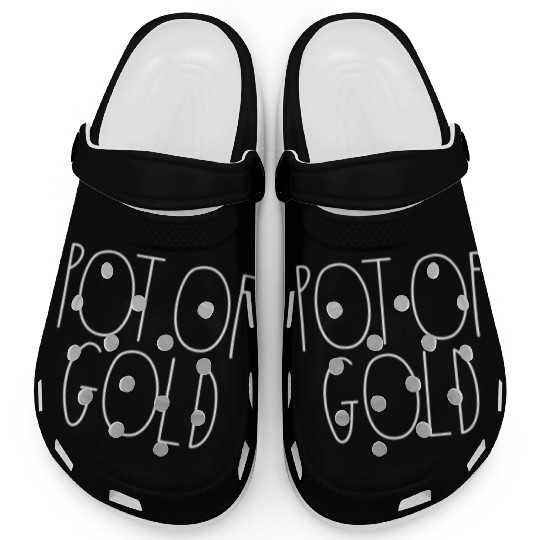 Pot of Gold White Rae Dunn Inspired Minimalist Clogs