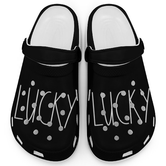 Lucky White Rae Dunn Inspired Minimalist Decor Clogs