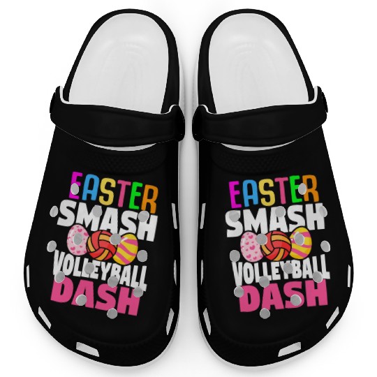 Easter Volleyball Bunny Holiday Rabbit Sport Clogs