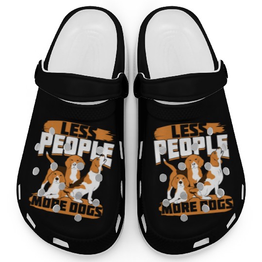 Less People More Dogs Beagle Owner Gift Clogs