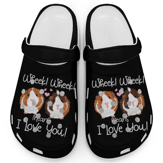 Wheek I Love You Guinea Pig Clothes Cavy Gift Guin Clogs