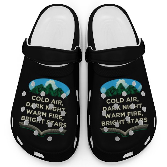 Warm Fire Bright Stars Camping Wildlife Camper Out Clogs