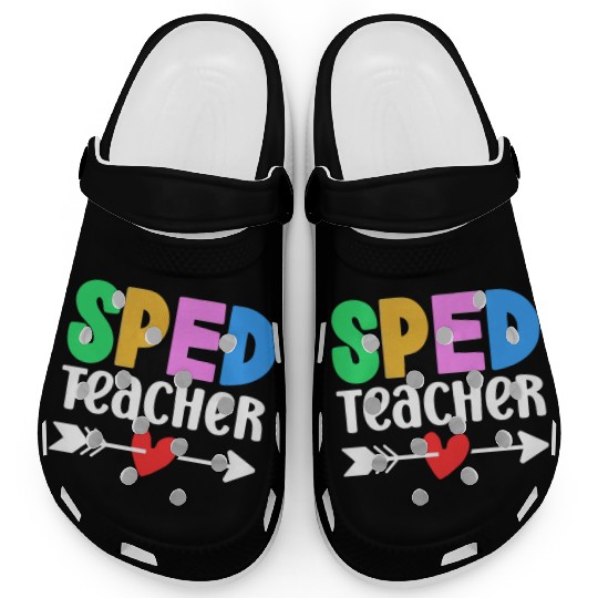 Sped Teacher Special Education Cute Awareness Clogs