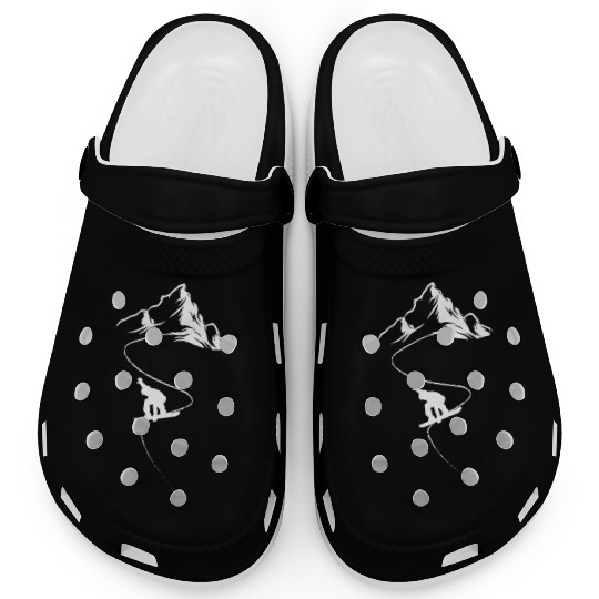 Snowboarder Winter sports Fun Present Clogs