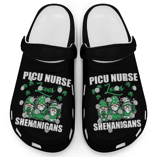 Funny PICU Nurse Loves St. Patricks Day Clogs