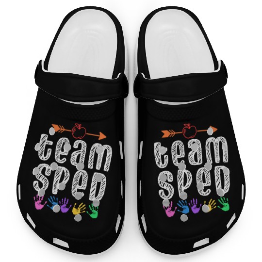 Team Sped Teacher Awareness Special Education Clogs