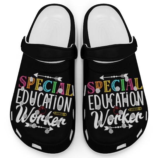 Special Education Worker Sped Teacher Awareness Clogs