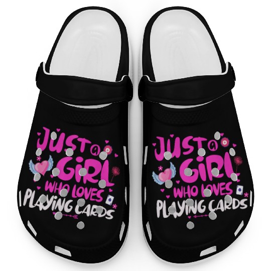 Just a Girl Who Loves Playing Cards Clogs