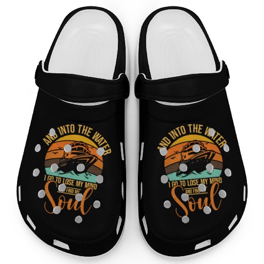 Into The Water Captain Boating Boat Sailing Sailor Clogs