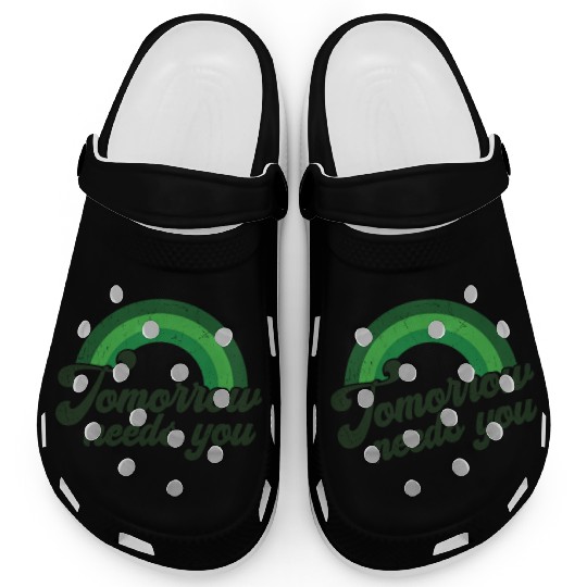 Rainbow Mental Health Tomorrow Needs You Clogs