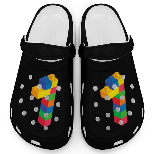 Cute Block Building 1st Birthday Gift 1 Year Old Clogs