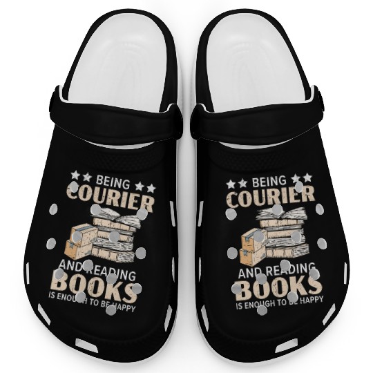 Postal Worker Mail Lady Delivery Book Lover Clogs