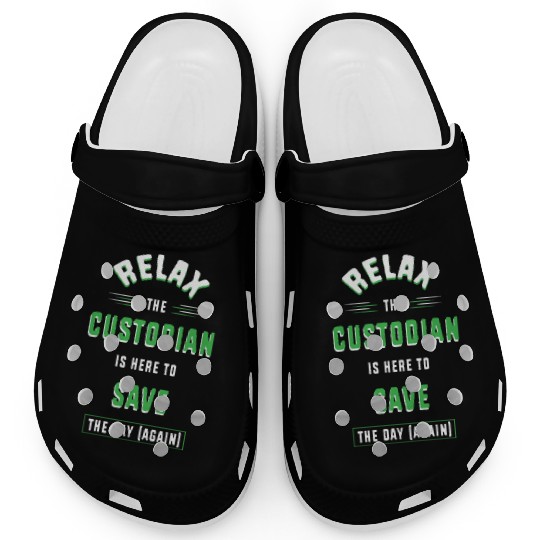 School Janitor Cleaner Funny School Custodian Clogs