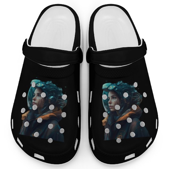 futuristic android Girl Clogs