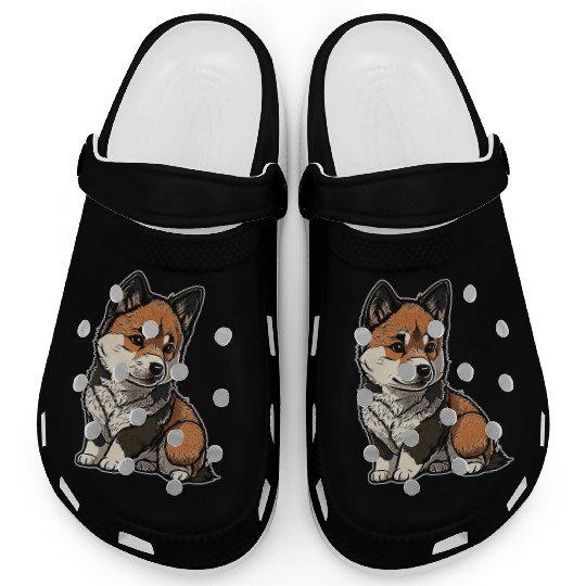 Akita Inu Puppy Clogs