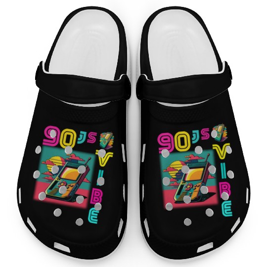 90s Vibe - I Love The 90s - Retro 90s Neon Clogs