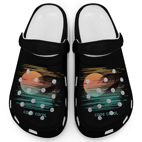 Artistic Cape Coral Florida Palm Tree Vacation Clogs