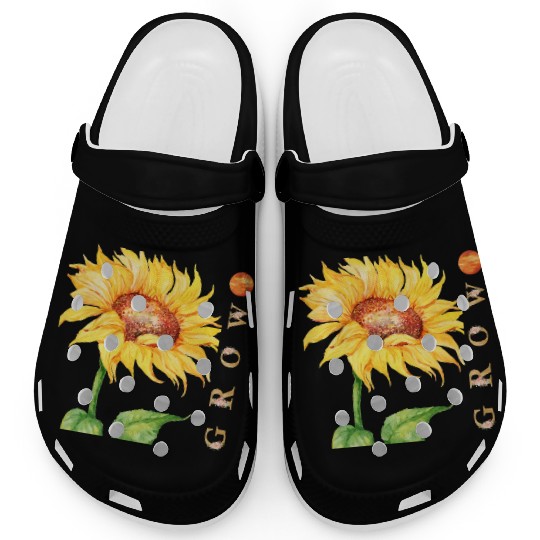 Natural Growth of Sunflower Lovers, Summer Spring Clogs