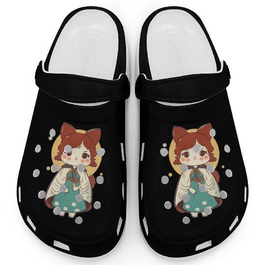 Cat Art Japanese Cat Girl Clogs