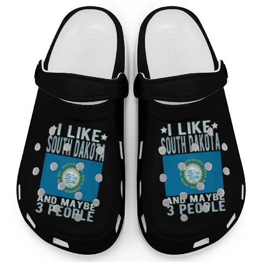 South Dakota Flag US State Clogs