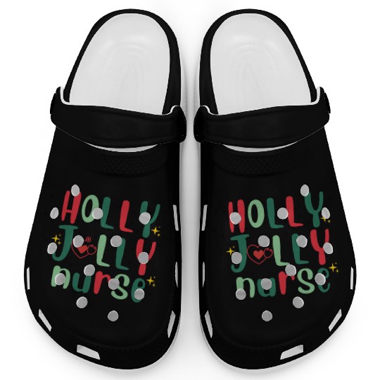 HOLLY JOLLY NURSE 3 Clogs