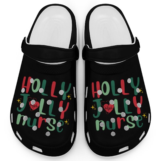 HOLLY JOLLY NURSE6 Clogs