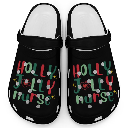 HOLLY JOLLY NURSE4 Clogs
