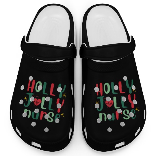 HOLLY JOLLY NURSE Clogs