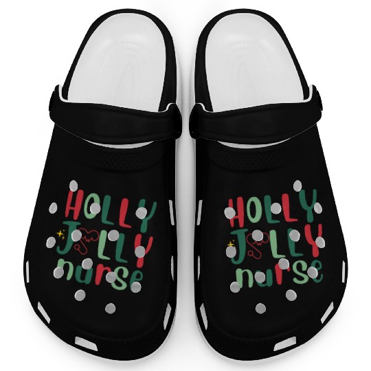 HOLLY JOLLY NURSE Clogs