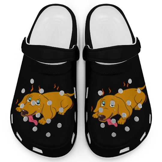 Hot Dog Funny Pet Heat Puppy Dog Lover Clogs