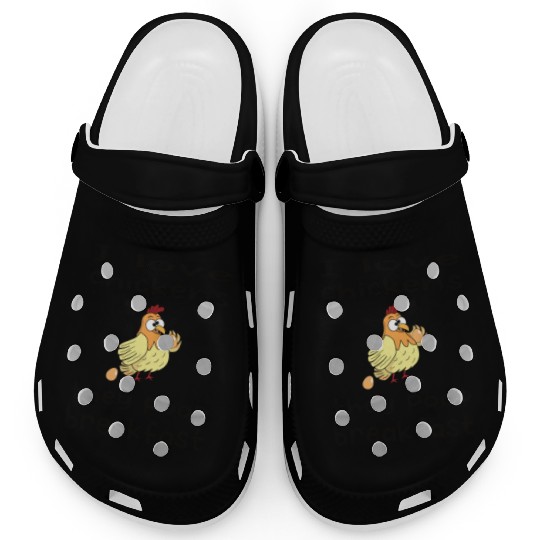 I love chickens - chicken eggs breakfast Clogs