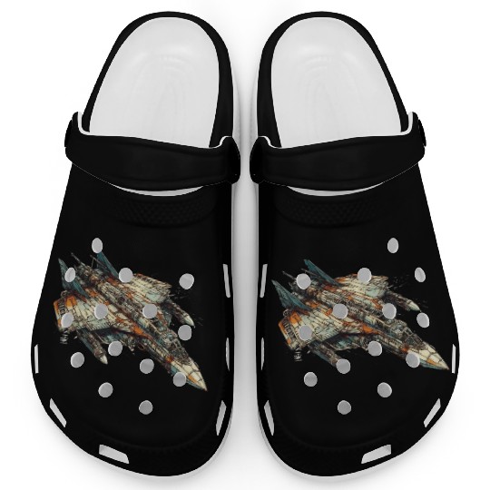 Sci fi FIghter jet Clogs