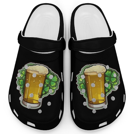 Irish Beer with Shamrock Leaf Clogs