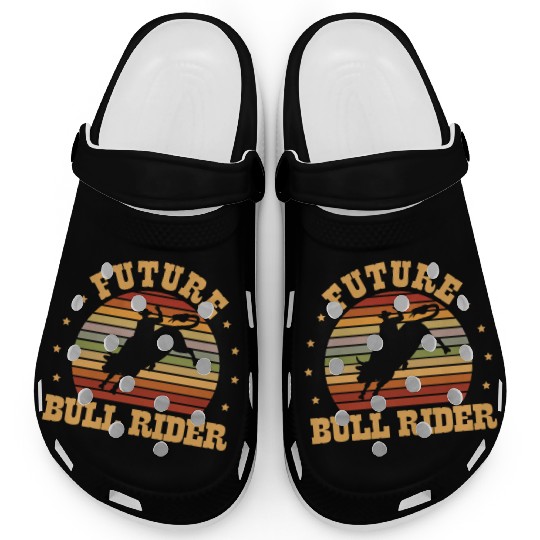Future Bull Rider Bull Riding Western Rodeo Cowboy Clogs