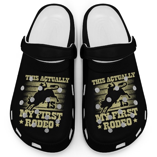 Bull Rider Bull Riding Western Rodeo Cowboy Lover Clogs