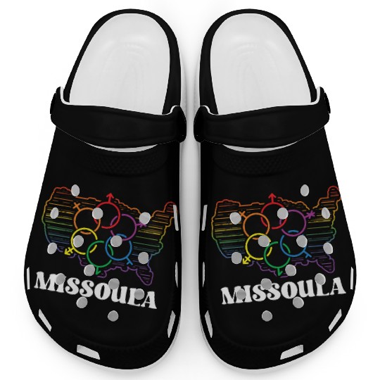 Missoula Pride Month Pride Flag LGBT Community LGB Clogs