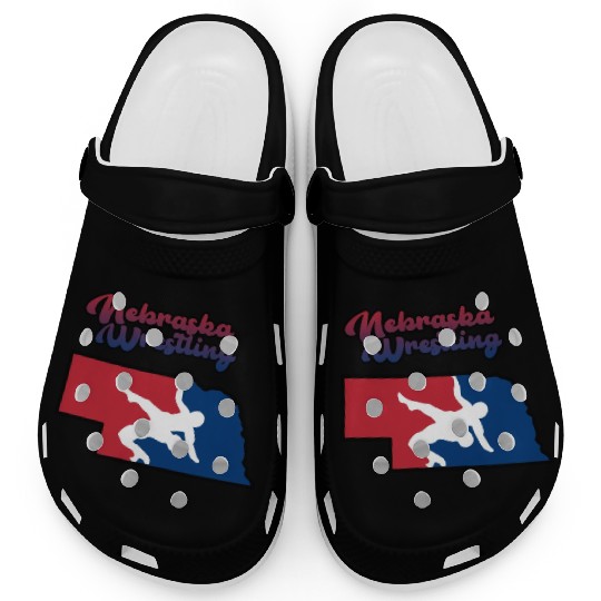 Nebraska Wrestling (USA Colors) Clogs