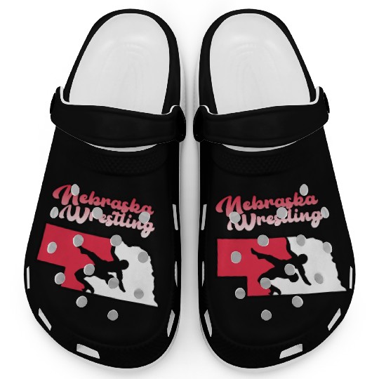 Nebraska Wrestling (State Colors) Clogs