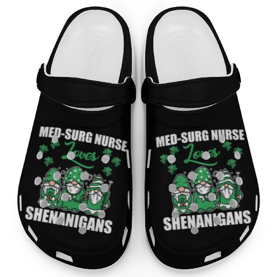 Med-Surg Nurse St. Patricks Day Clogs