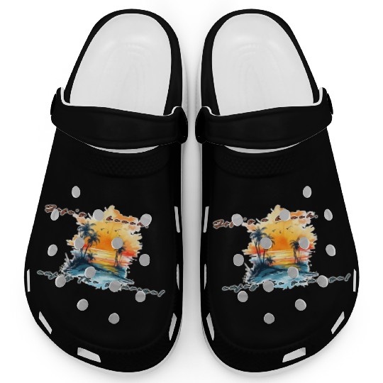 Lifes A Beach Enjoy The Sunrise Clogs