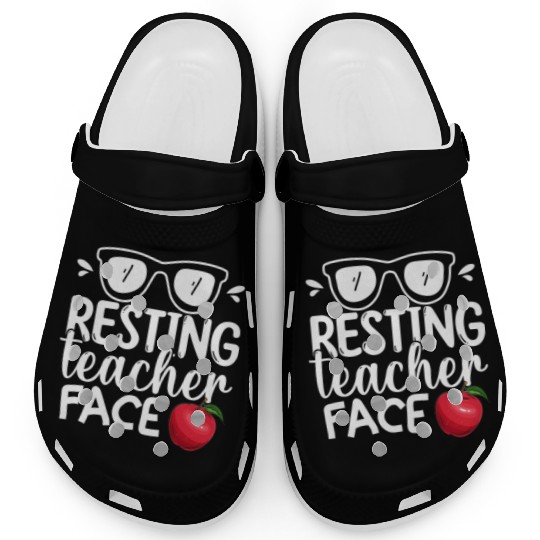 Resting Teacher Face Happy Retirement Plan Clogs