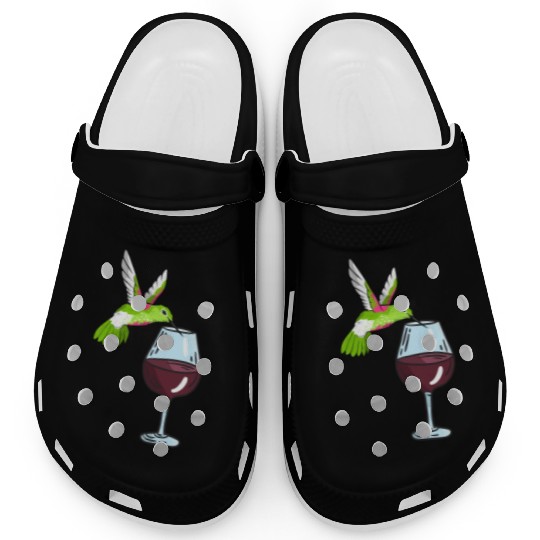 Hummingbird Drinking Wine Birdwatching Hummingbird Clogs