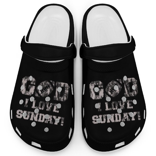 GOD I LOVE SUNDAY Clogs