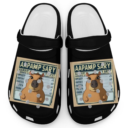 Wanted for 93 Felonies Na Capybara Mugshot Outlaw Clogs