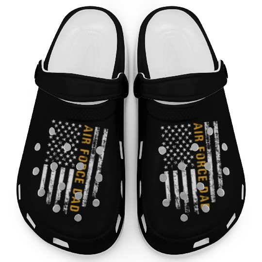 USA Flag Air Force Dad PILOT Clogs
