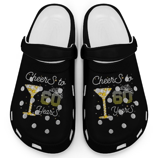 Cheers 60 Years Old 60th Birthday Girl Women 60 Clogs