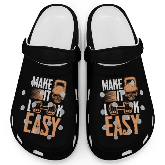 Bodybuilder Weights Gym Workout Fitness Training Clogs