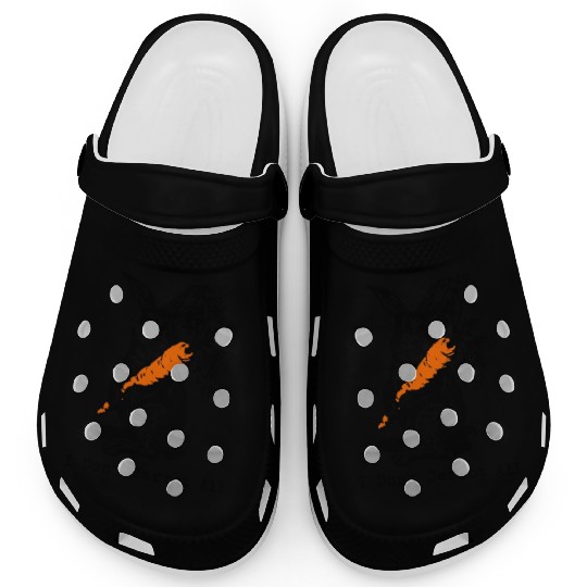 I Dont Carrot All Funny Easter Care Pun Bunny Clogs