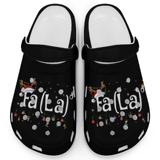 Fa La La 8 Math Teacher Christmas Clogs