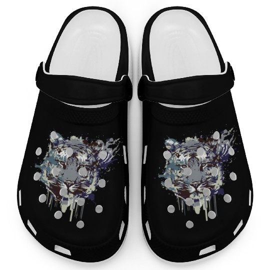 Tiger head artwork design Clogs